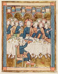 Ms 3016 fol.14 Az utolsó vacsora, a 